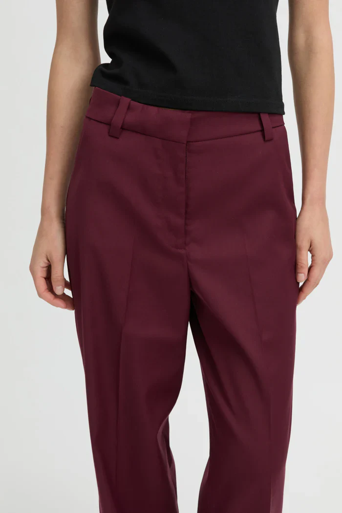 Blythe Trouser - Burgundy - Image 4