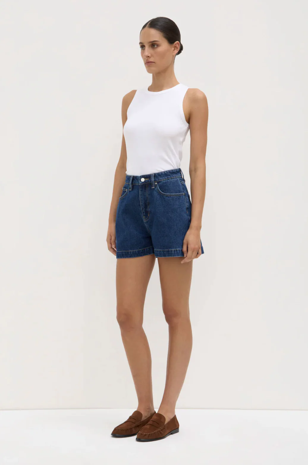 Boxy Denim Short - Heritage Blue - Image 3