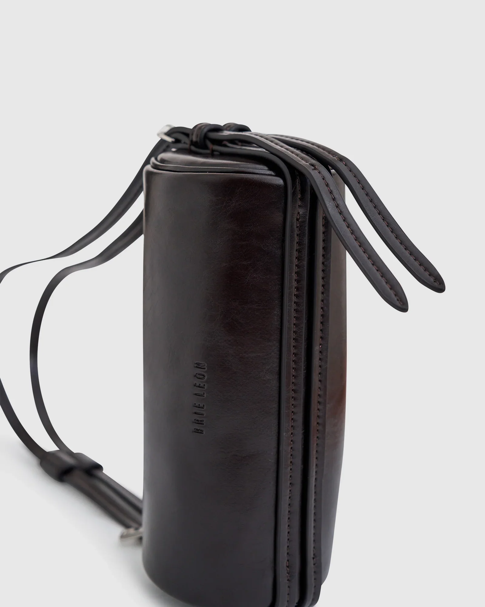 Brooke Mini Barrel Bag - Burnt Coffee - Image 5