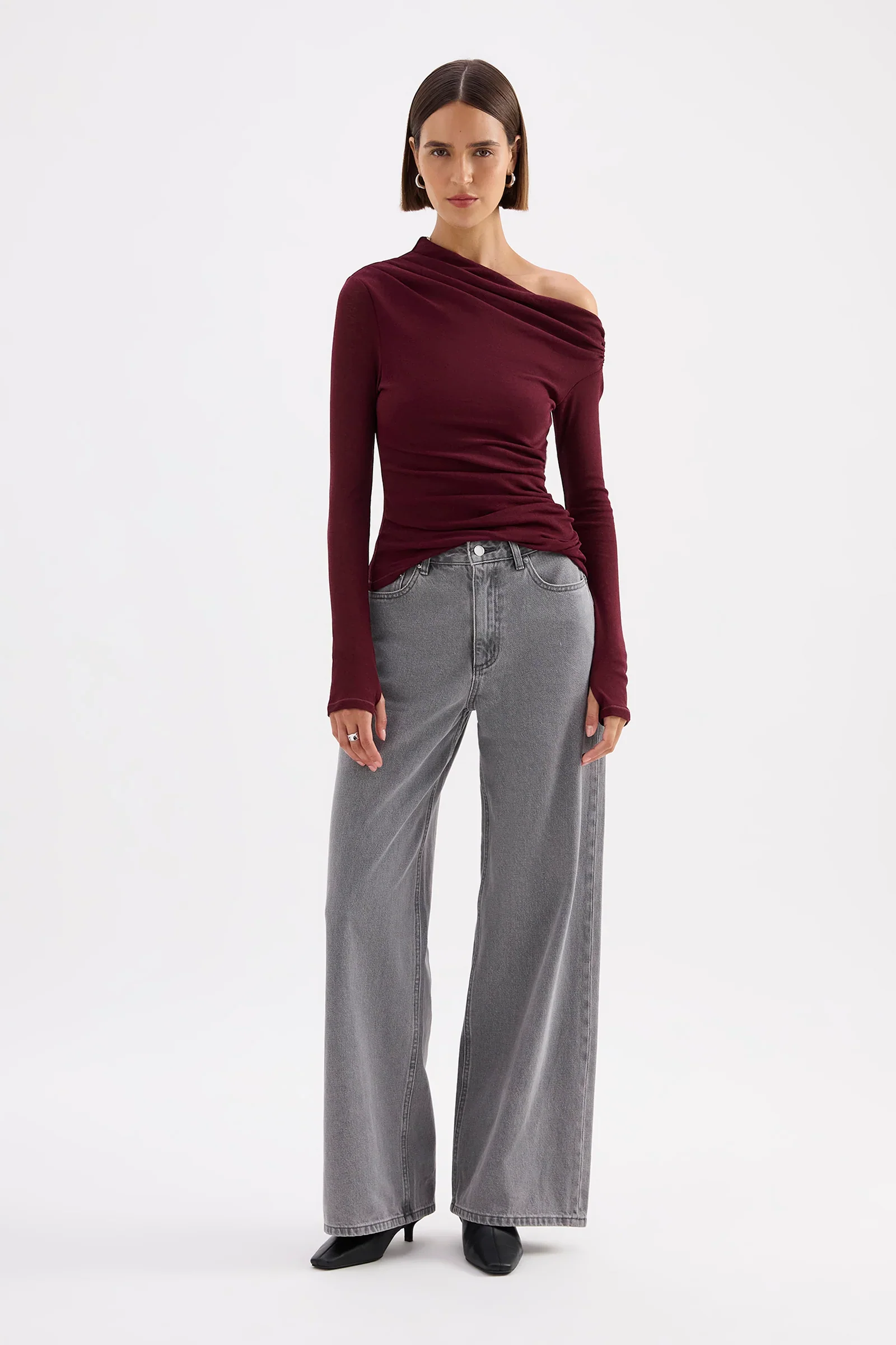 Calvi Boyfriend Jean - Steel - Image 3