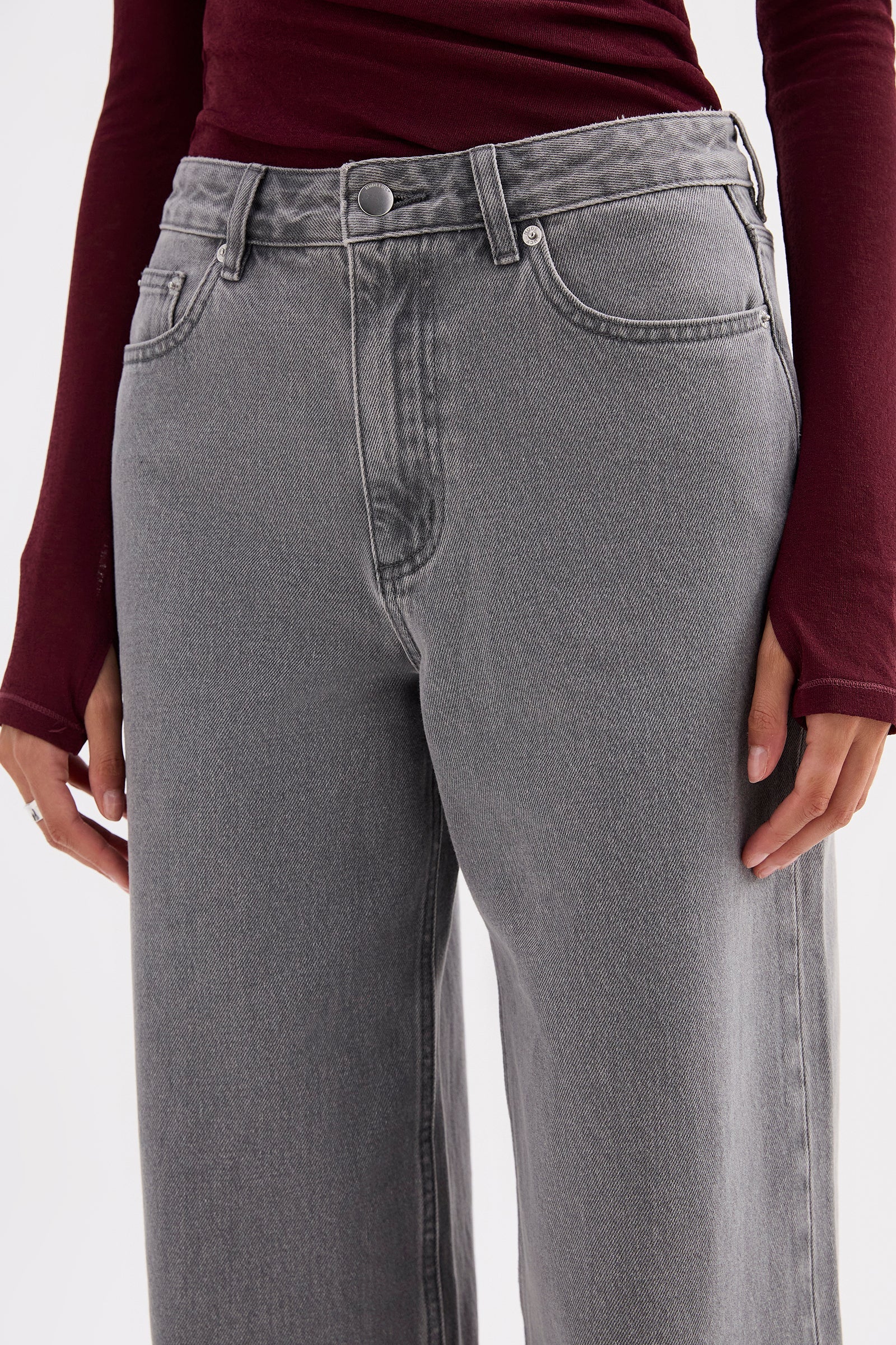 Calvi Boyfriend Jean - Steel - Image 6