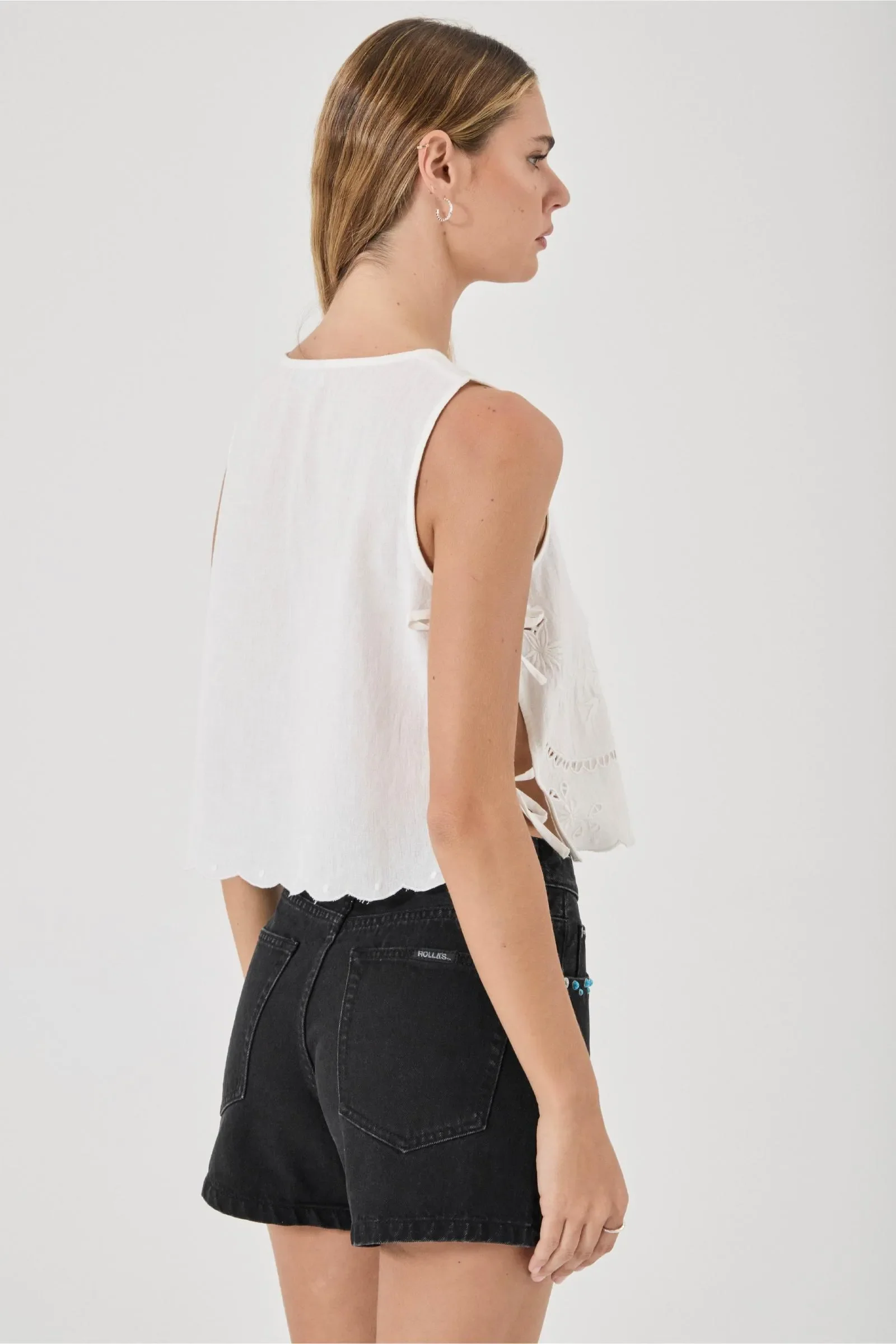 Camille Top Embroidered - White - Image 4