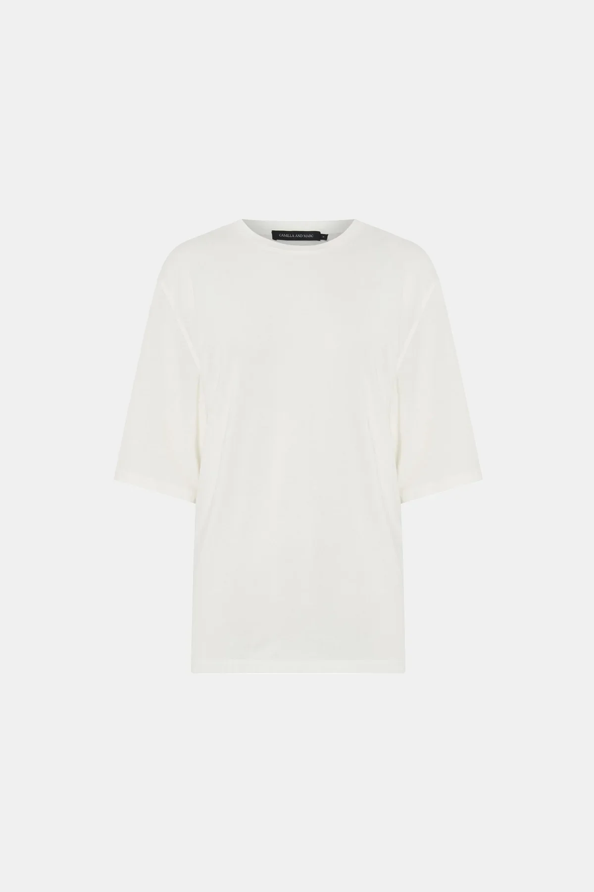Felton Draped Back Tee - Soft White - Image 3