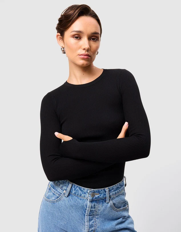 Fine Line Knit - Black - Image 4