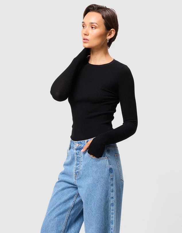 Fine Line Knit - Black - Image 5