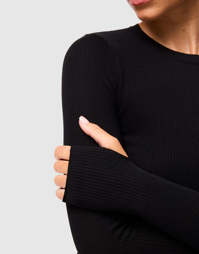 Fine Line Knit - Black - Image 6