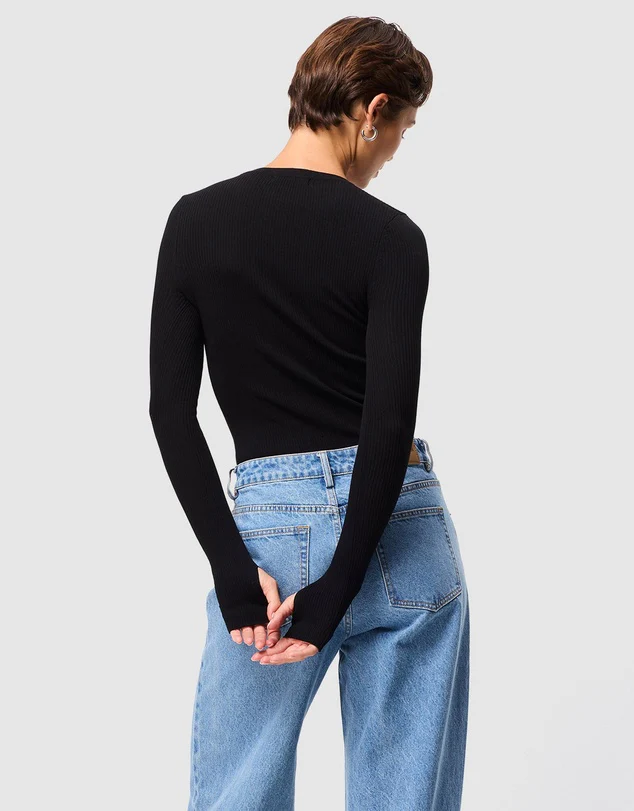 Fine Line Knit - Black - Image 7