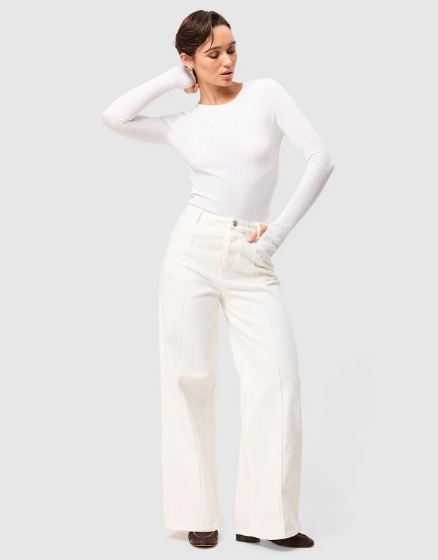 Fine Line Knit - White - Image 4