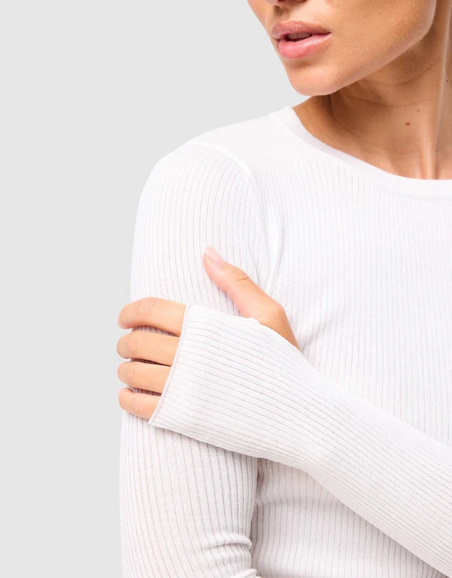 Fine Line Knit - White - Image 6