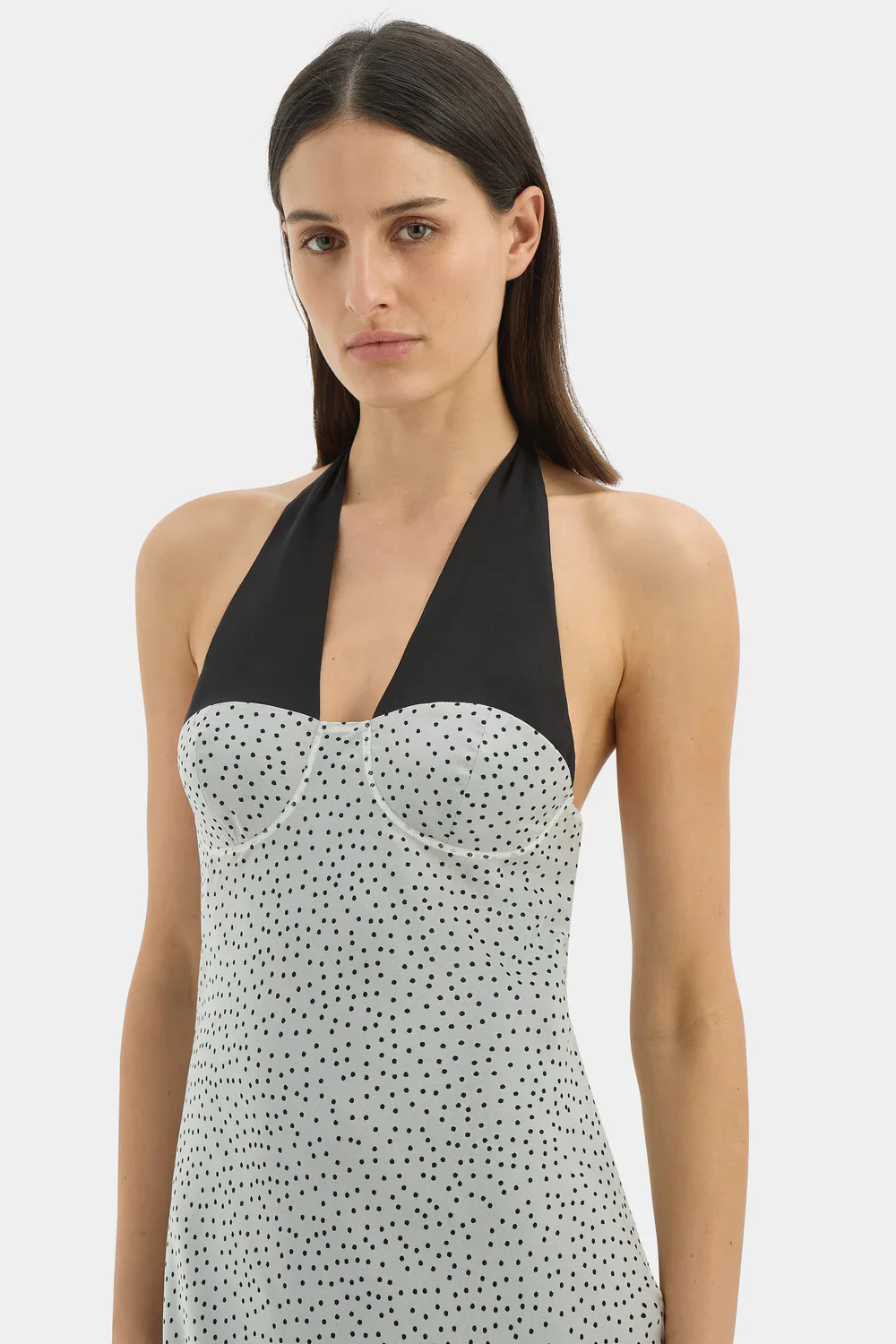 Lisander Halter Midi Dress - Polka Dot Bianca - Image 3