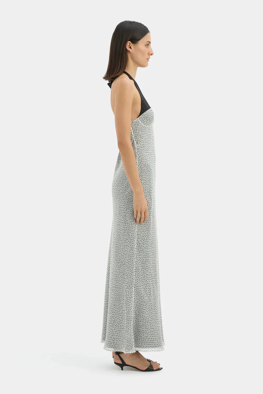Lisander Halter Midi Dress - Polka Dot Bianca - Image 4