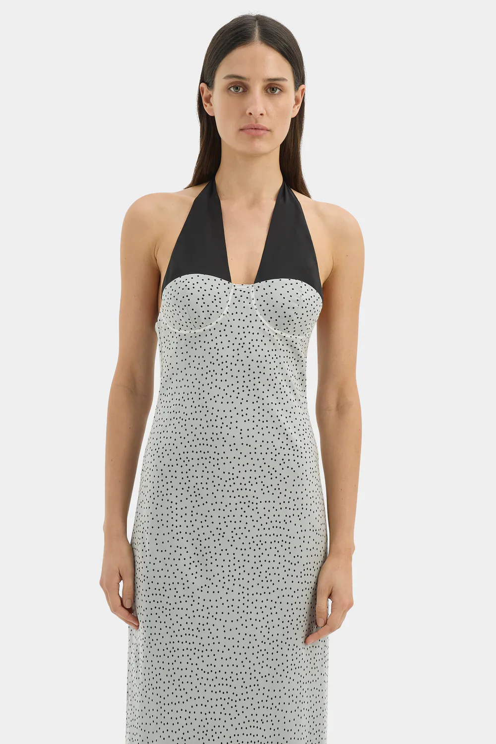 Lisander Halter Midi Dress - Polka Dot Bianca - Image 5