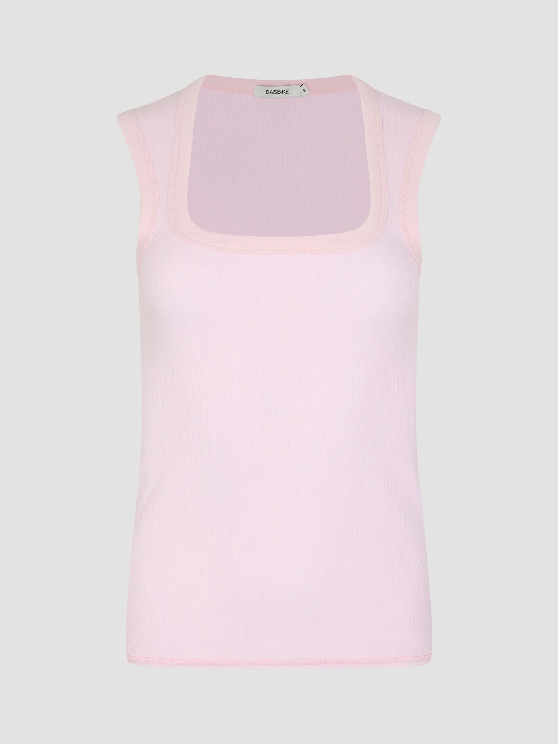 Low Scooped Rib Tank - Powder Pink - Image 5