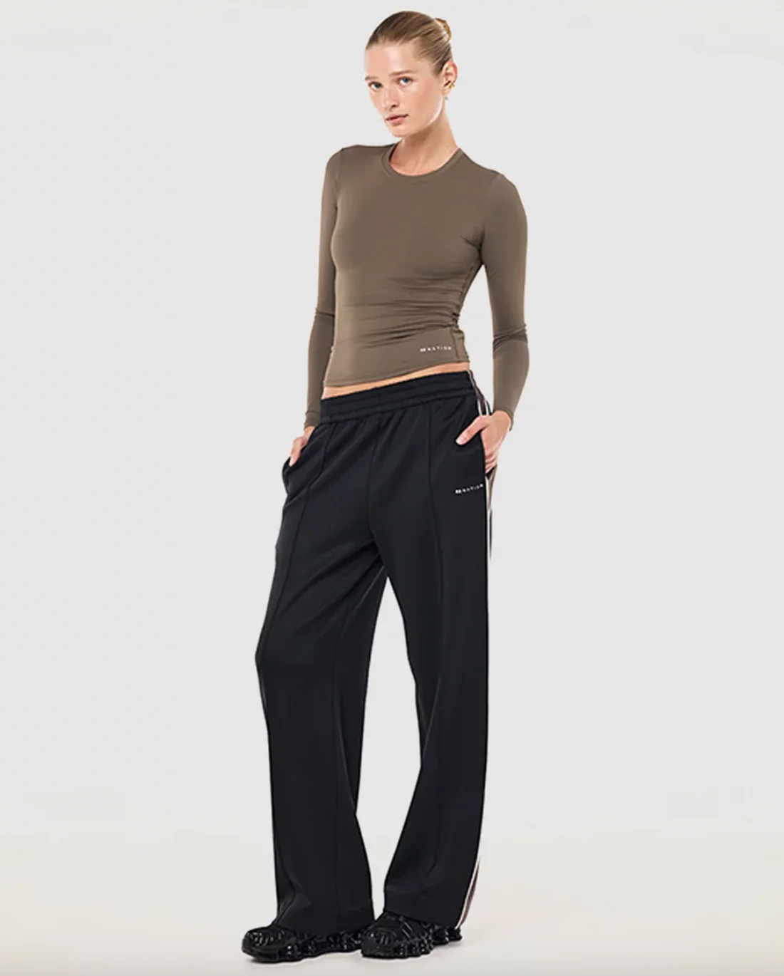 Man Down Track Pant - Black/Major Brown - Image 5