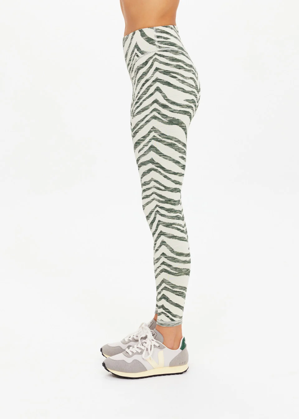 Reversible 25in High Midi Pant - Green Marle - Image 6