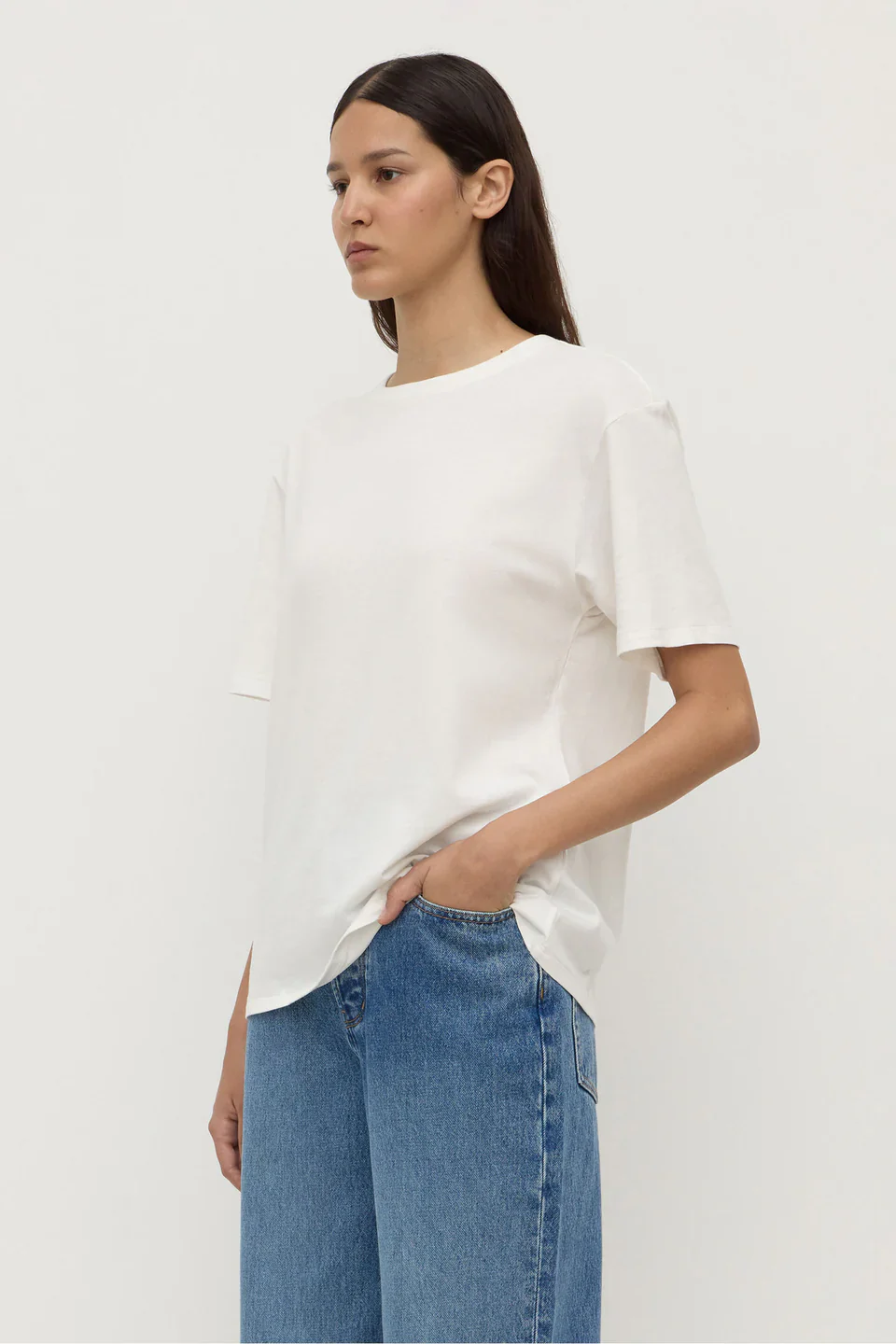 Thea Short Sleeve Tee - White - Image 3