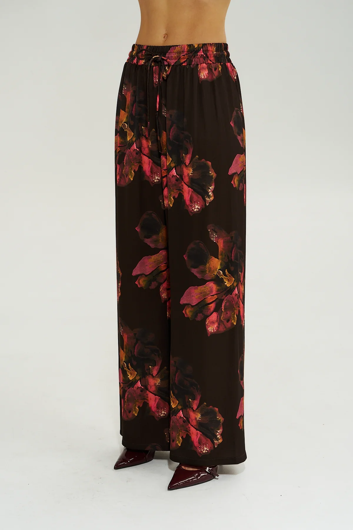 Wide Leg Pant - Chocolat Petals - Image 4