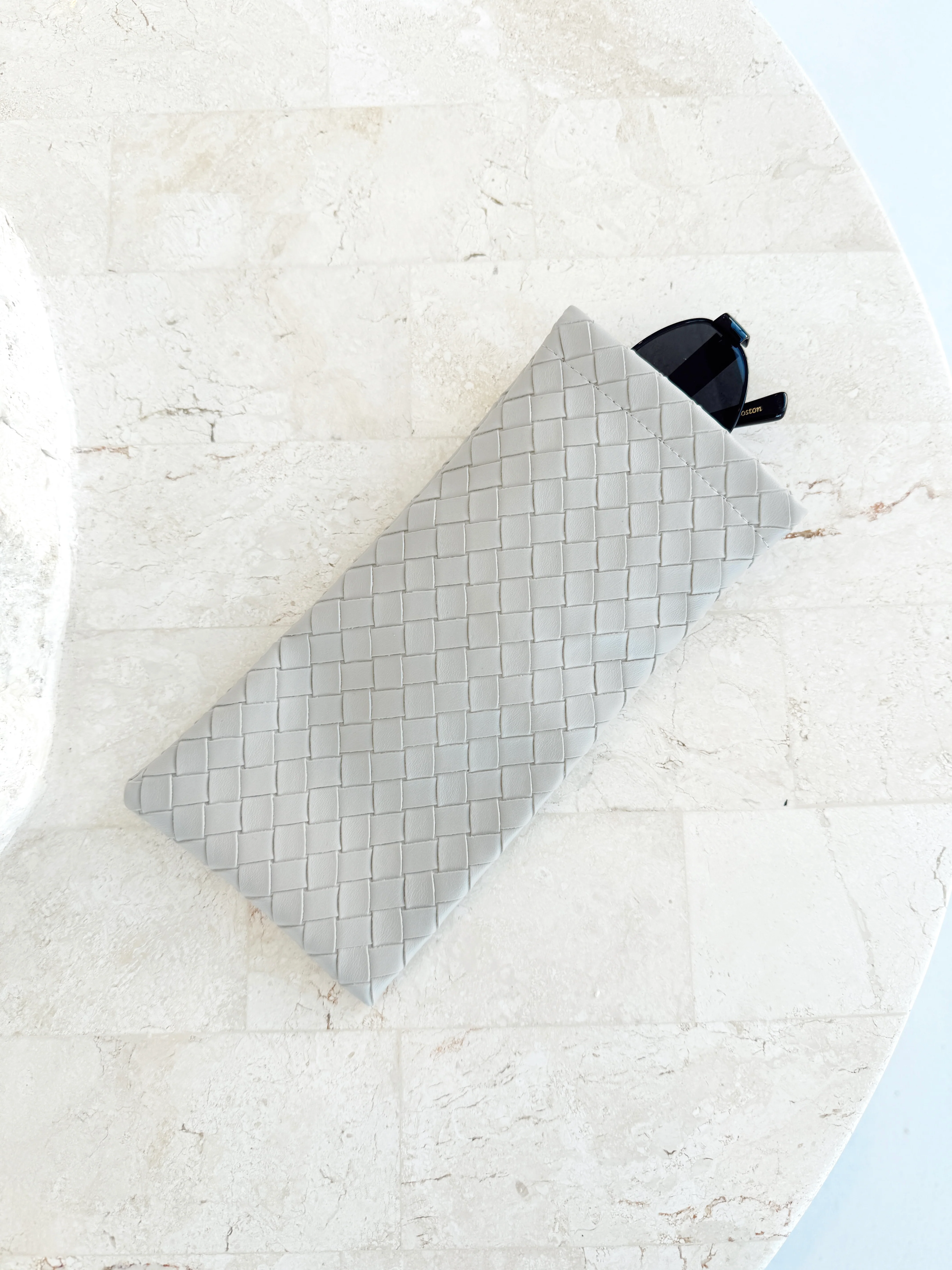 Woven Sunglasses Case - Grey - Image 5