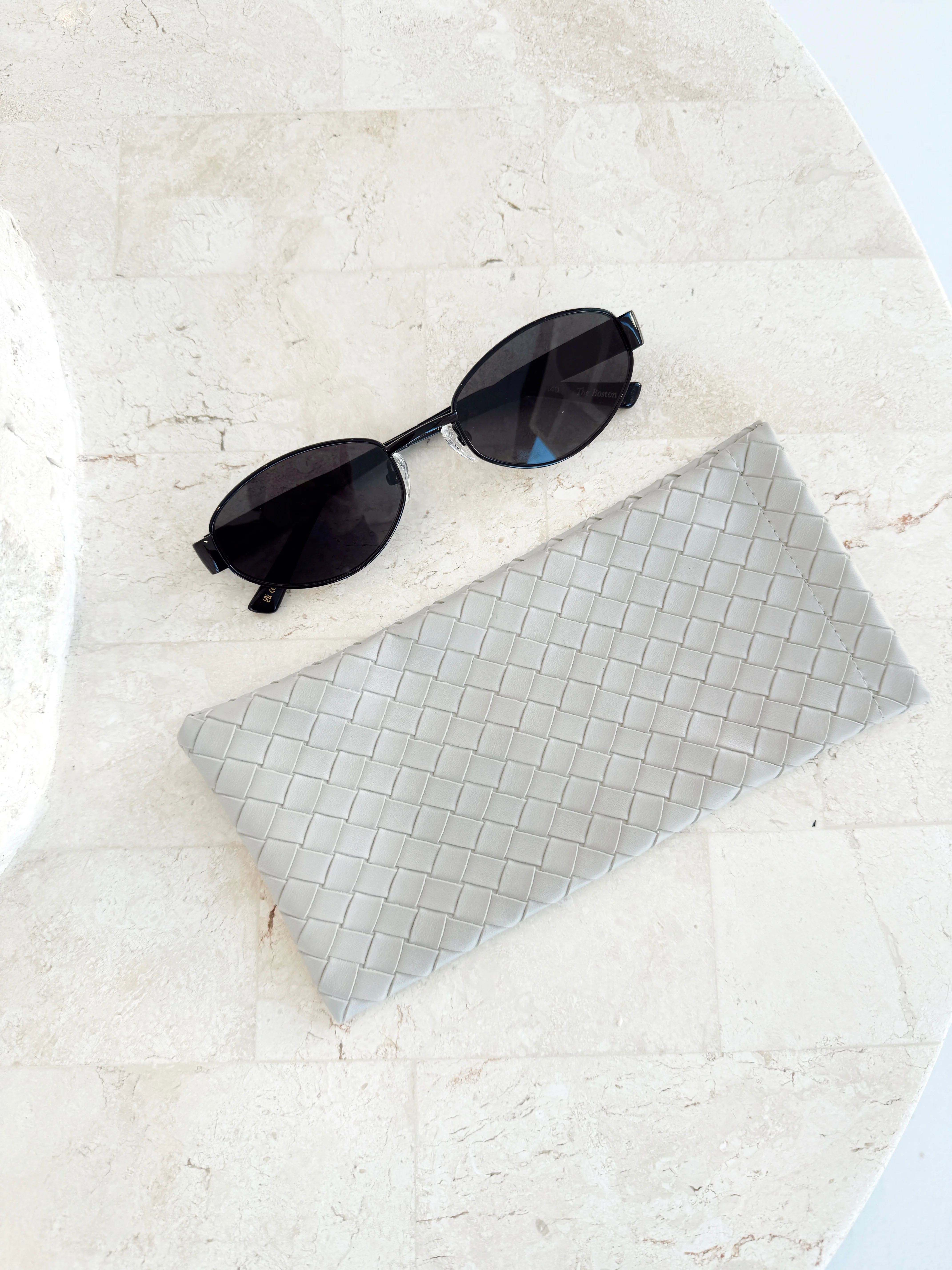 Woven Sunglasses Case - Grey - Image 6